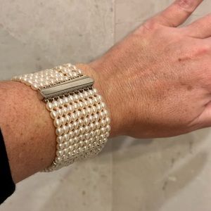 Tiffany & Co Great Gatsy inspired 10 row freshwater pearl bracelet.